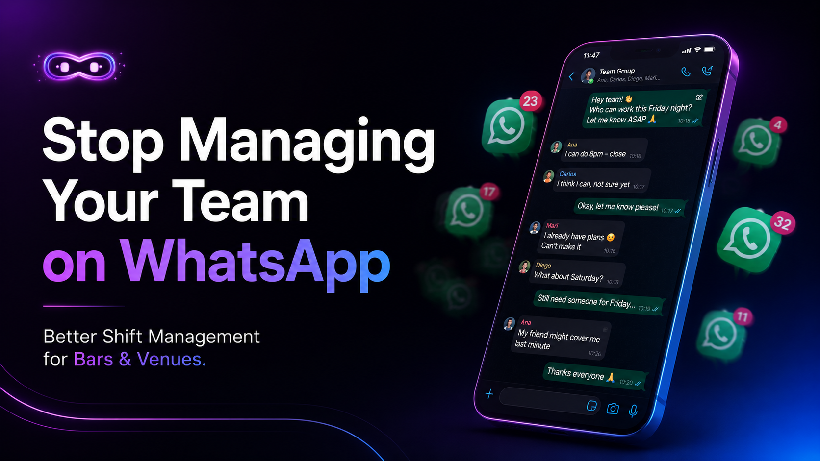 Stop Managing Your Team on WhatsApp | Better Shift Management for Bars & Venues